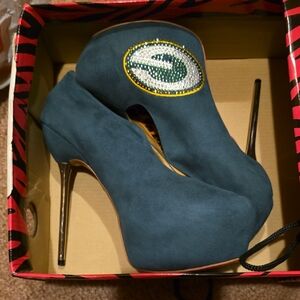 NFL Dark Green Stiletto Heels
